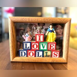 Artisan I Love Dolls Shadowbox Art Frame